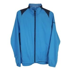 Under Armour Active Wear Jacket DNA Full Zip Blue w/ Black Womens Medium M